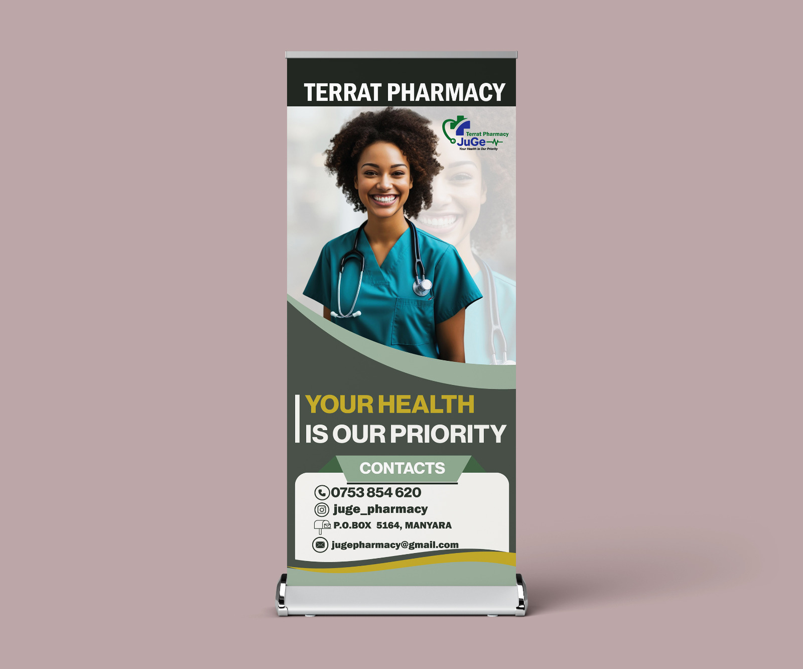 DACOLE roll-up banner design