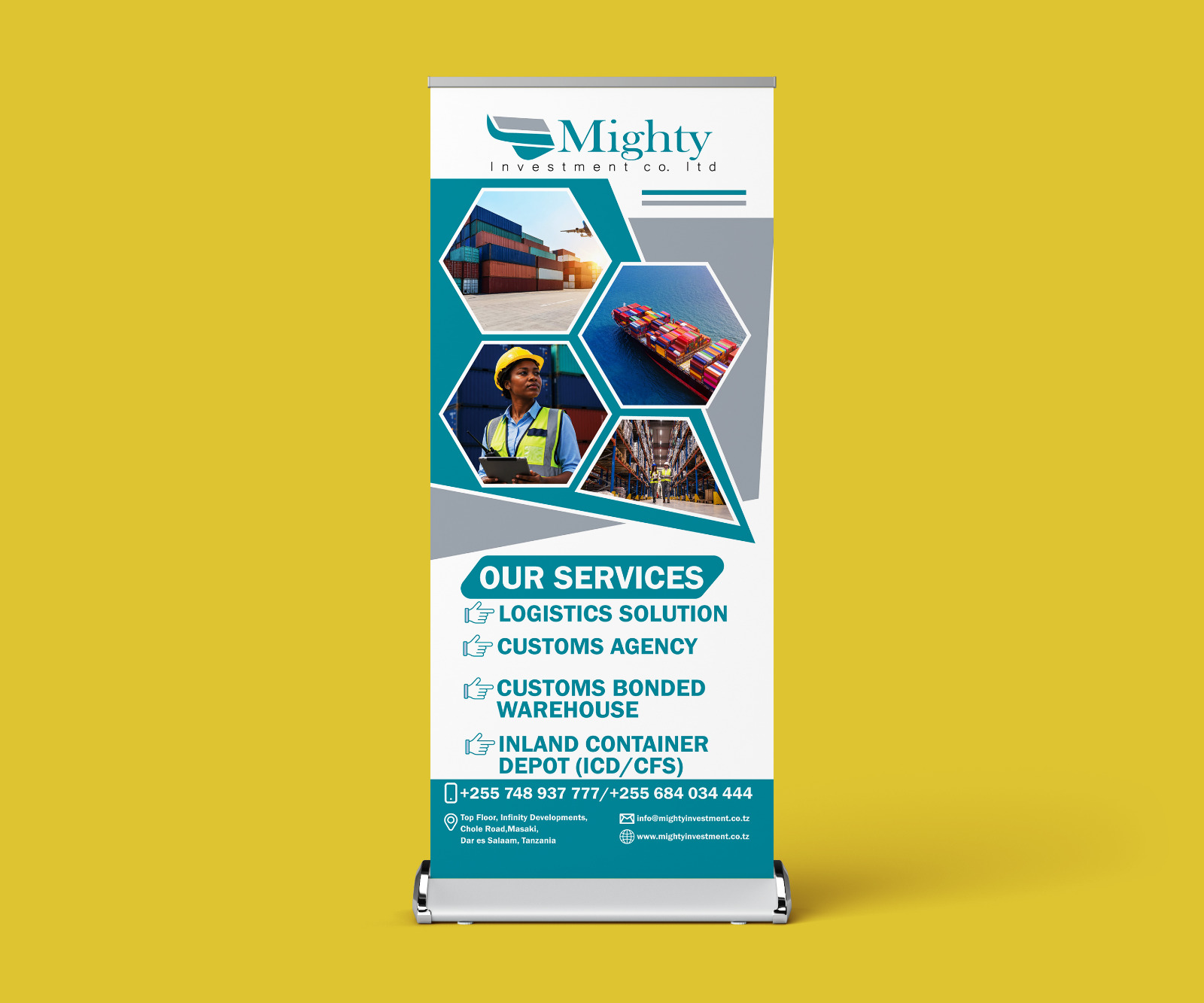 DACOLE roll-up banner design